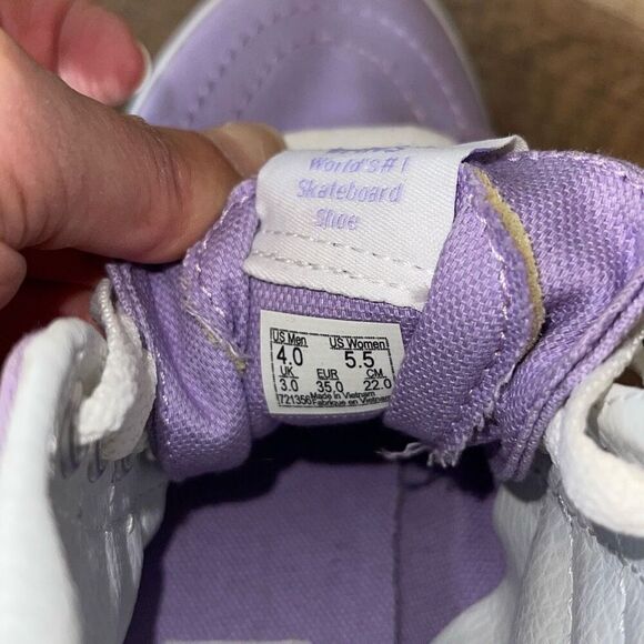 Vans Off The Wall Unisex SK8 Hi Top Skateboard Shoes Purple Sz Mens 4 Womens 5.5 - Picture 6 of 7